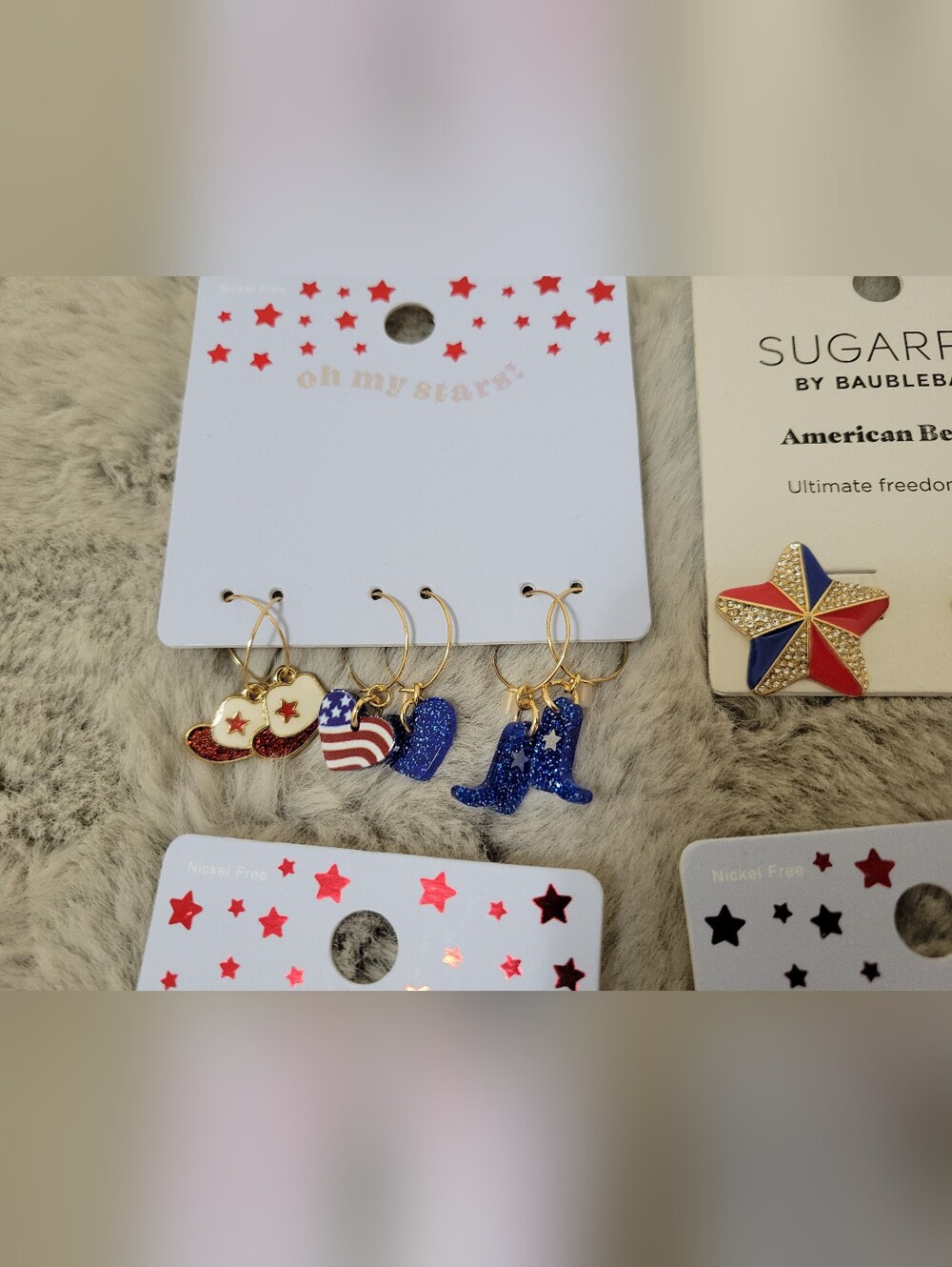 Nwt Americana Patriotic Cowgirl Earrings Bundle - Picture 5 of 5